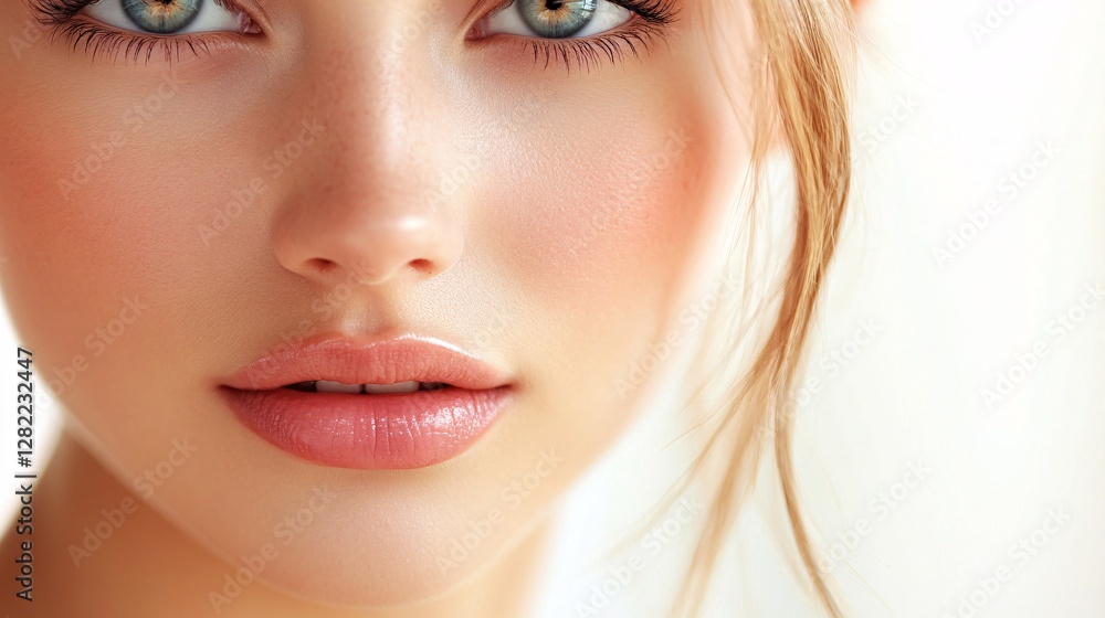 Beautiful young woman showing her perfect smooth skin Beautiful young woman showing her perfect smooth skin