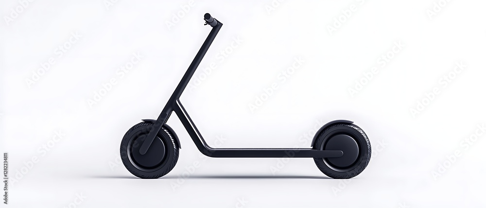 Minimalist Electric Scooter Mobility Solution on Clean White Backdrop for Modern Transportation Minimalist Electric Scooter Mobility Solution on Clean White Backdrop for Modern Transportation