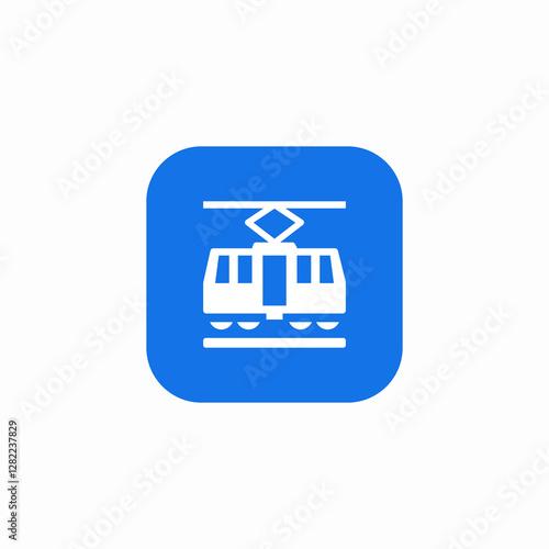 tram vehicle icon sign vector