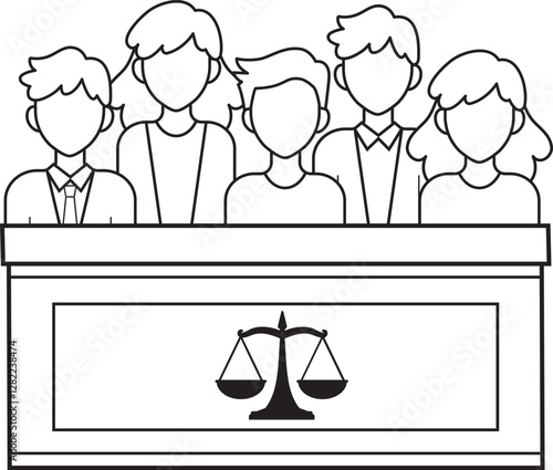Jury Jurors team group icon.