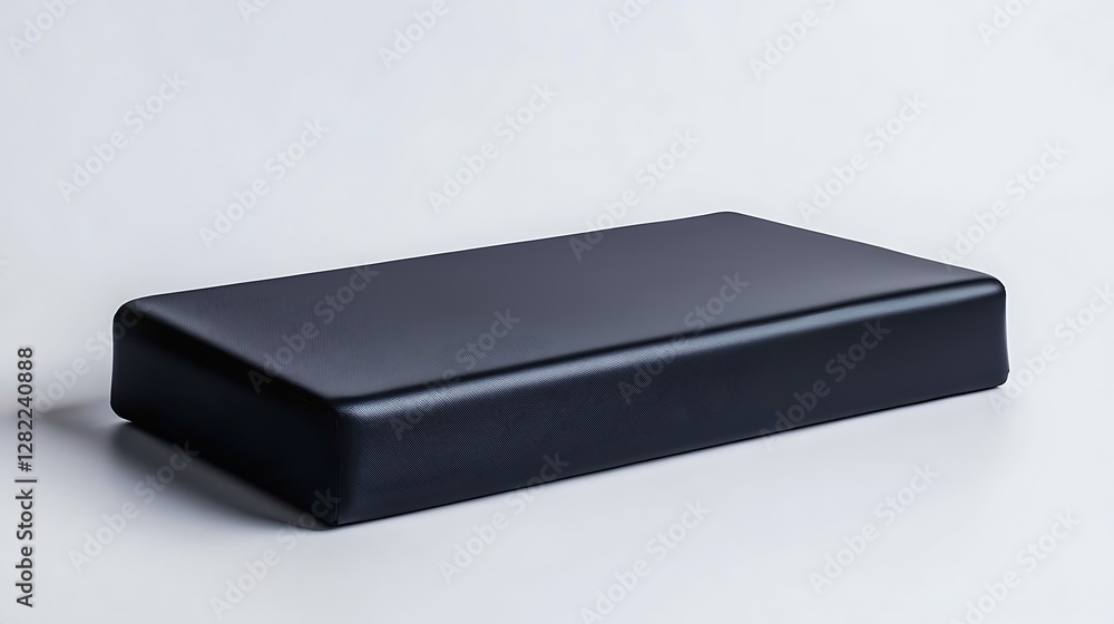 Rectangular Black Box Minimalist Design on White Backdrop Contemporary Style Product Still Life Close Up Rectangular Black Box Minimalist Design on White Backdrop Contemporary Style Product Still Life Close Up