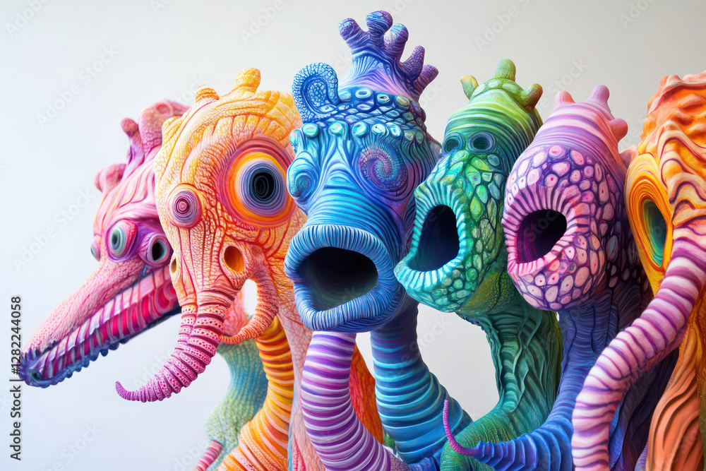 Fototapeta premium Colorful Extraterrestrial Creatures