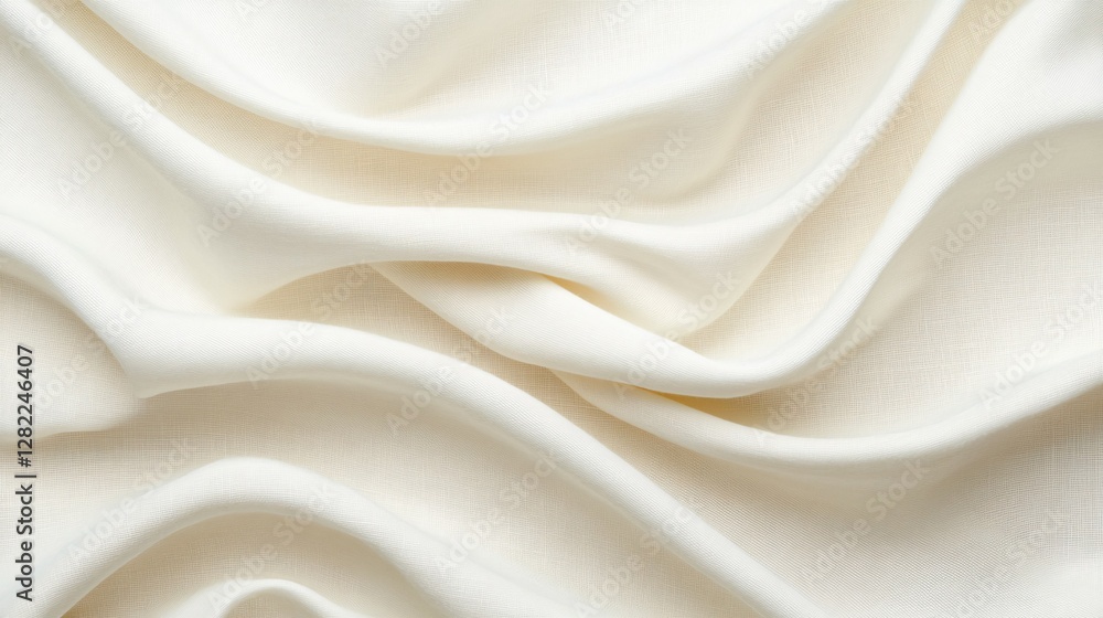 Beautiful White Fabric Drapes and Shows Elegant Flowing Textures and Forms Beautiful White Fabric Drapes and Shows Elegant Flowing Textures and Forms