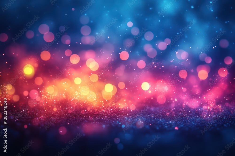 Festive Sparkling Celebration with Bokeh Lights and Glittering Gold in a Winter Night Scene Festive Sparkling Celebration with Bokeh Lights and Glittering Gold in a Winter Night Scene