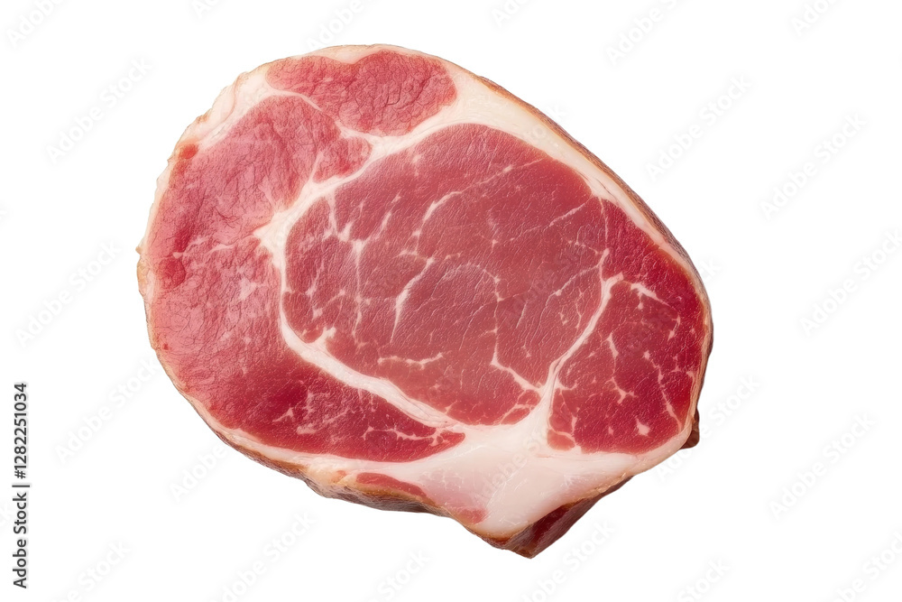 Piece of meat with a lot of fat on it, isolated Piece of meat with a lot of fat on it, isolated