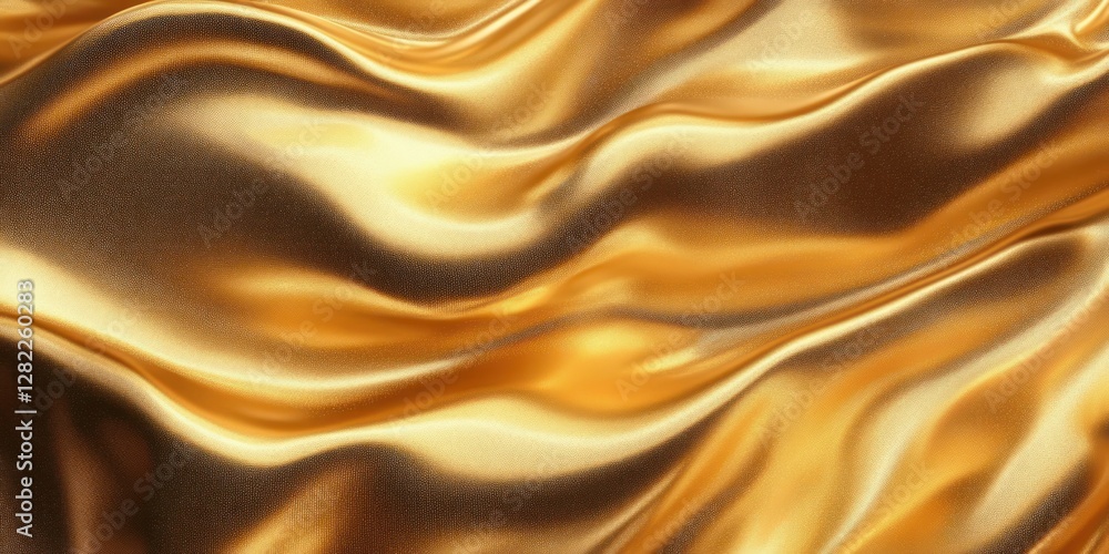Fototapeta premium Gold Satin Fabric Background Texture Luxurious Abstract Design
