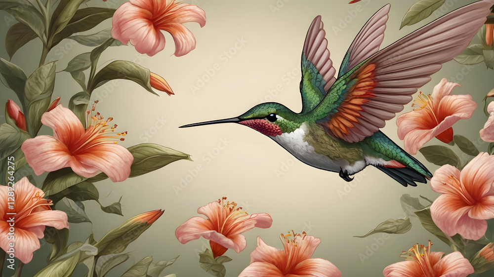 hummingbird and flowers hummingbird and flowers