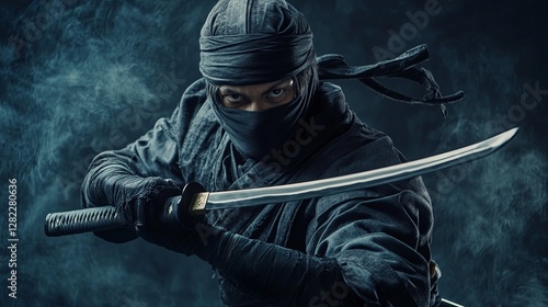 Ninja with katana