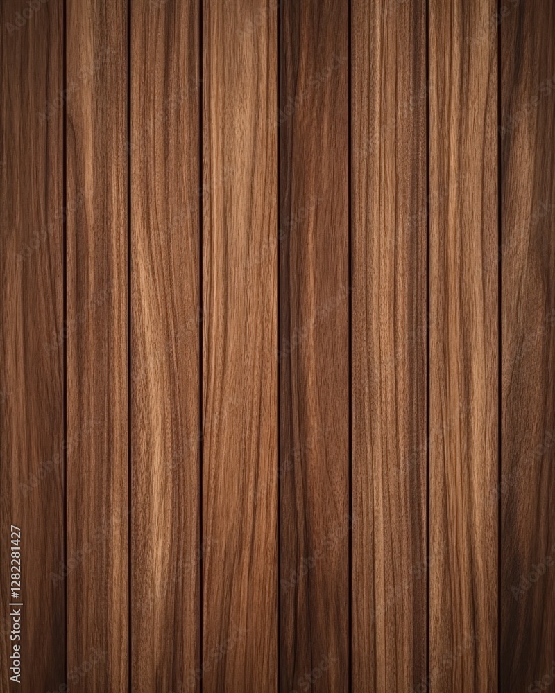 Fototapeta premium Vertical Brown Wood Plank Texture Background With Natural Grain Patterns And Subtle Variations