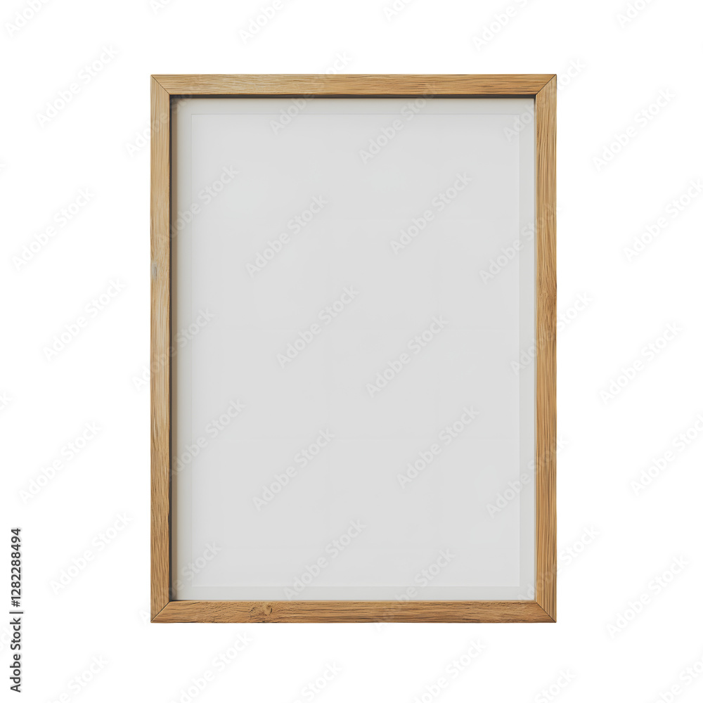 A stylish wooden A4 frame with a clean white background A stylish wooden A4 frame with a clean white background