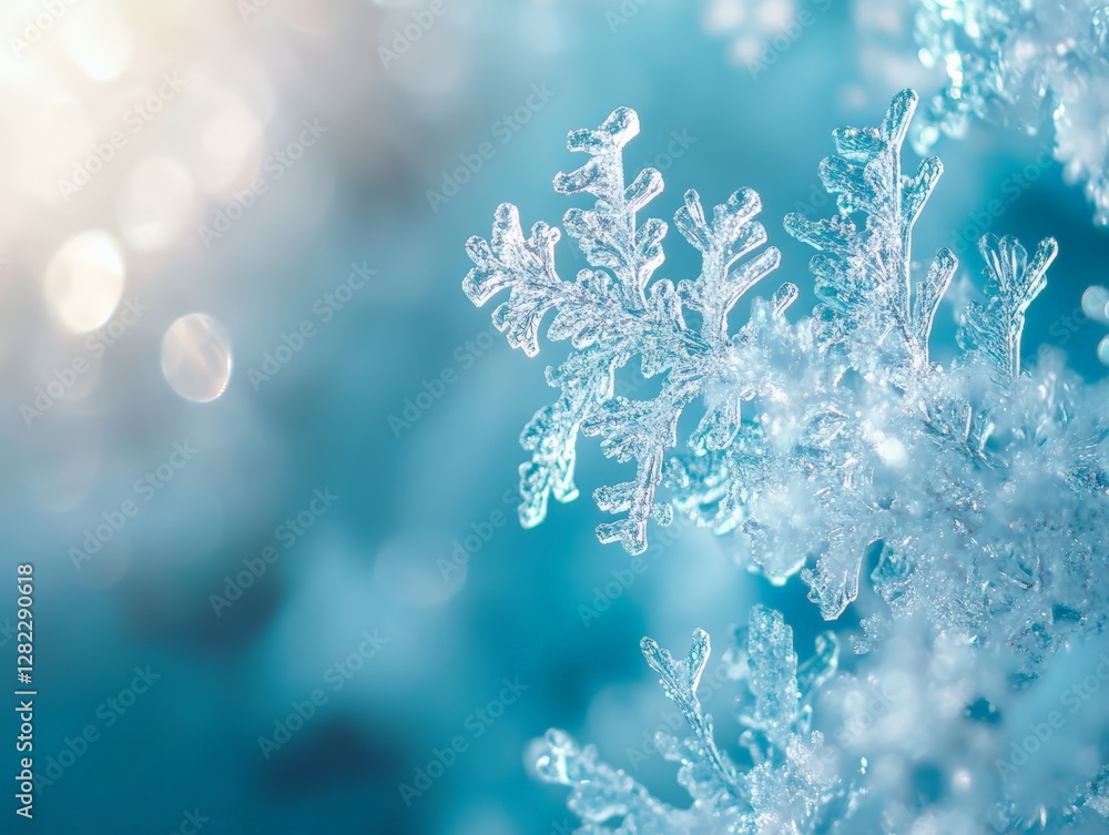 Delicate snowflakes captured in macro photography winter wonderland nature close-up frozen beauty for seo impact