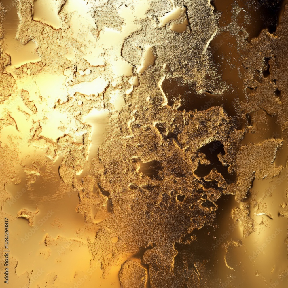 Golden texture abstract art digital creation modern design unique patterns close-up view artistic expression