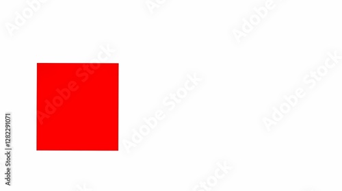 A bold graphic with a pure white background, utilizing a striking red color block as the focal point, set against negative space. Free Download A bold graphic with a pure white background, utilizing a striking red color block as the focal point, set against negative space. - GFXLoad