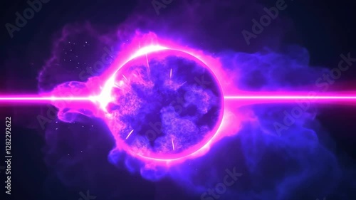 Wallpaper Mural Vibrant Cosmic Portal with Colorful Nebula and Glowing Energy Rays Torontodigital.ca