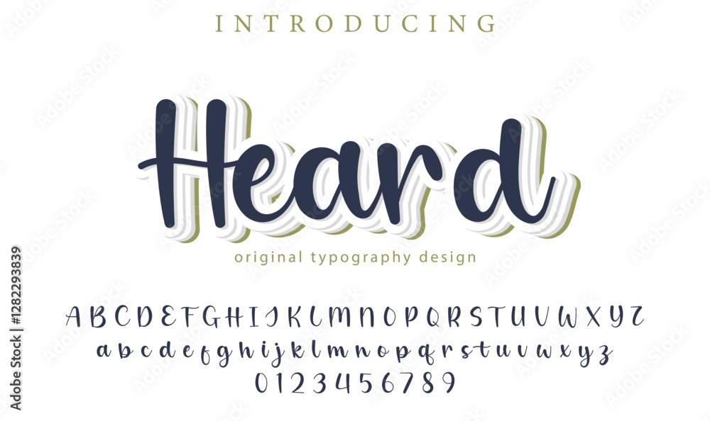 Heard Font Stylish brush painted an uppercase vector letters, alphabet, typeface Heard Font Stylish brush painted an uppercase vector letters, alphabet, typeface