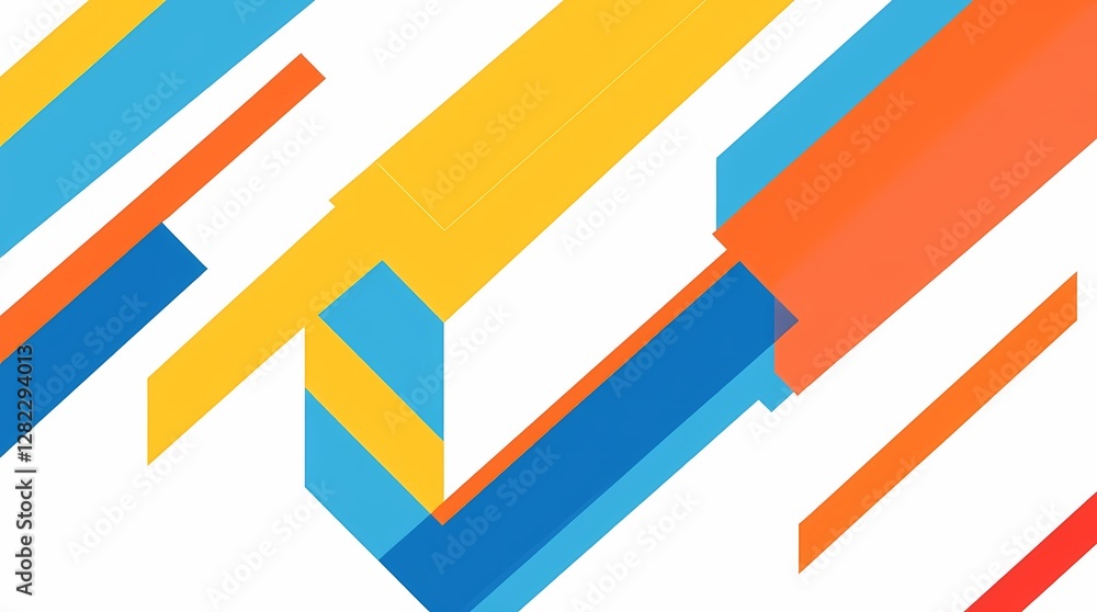 A minimalist graphic design featuring a clean white background, showcasing a bold, geometric pattern in vibrant primary colors, sharp lines and angles, employing a flat design. A minimalist graphic design featuring a clean white background, showcasing a bold, geometric pattern in vibrant primary colors, sharp lines and angles, employing a flat design.