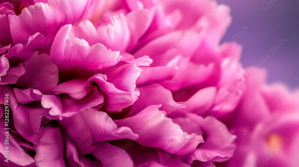 Close-up of vibrant pink peony petals. Soft, romantic mood. Close-up of vibrant pink peony petals. Soft, romantic mood.