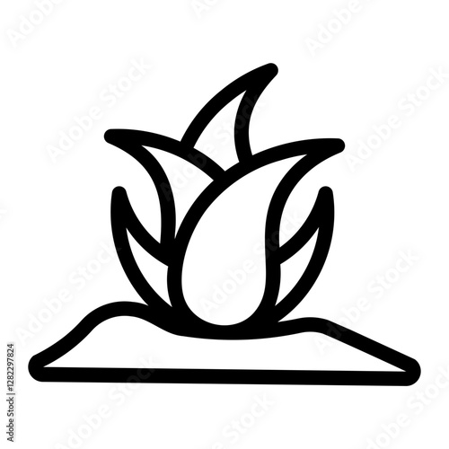 aloe vera Line Icon