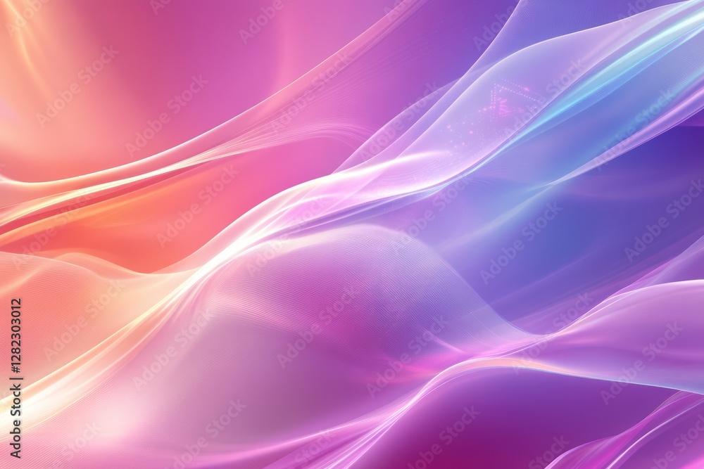 Fototapeta premium Abstract pink, purple, orange wave background