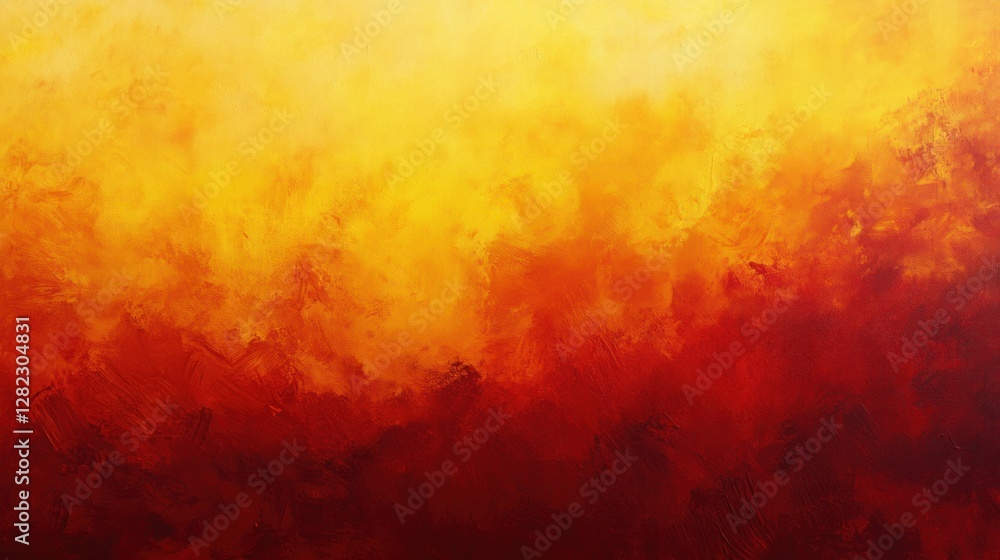 Fiery Sunset Abstract Painting: A Warm and Intense Color Gradient Fiery Sunset Abstract Painting: A Warm and Intense Color Gradient