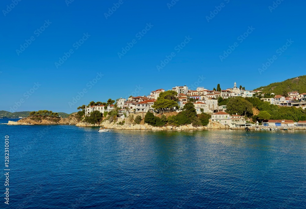 Naklejka premium Small town view