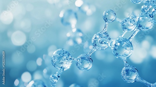 Wallpaper Mural A close up of a water molecule in a scientific image Torontodigital.ca