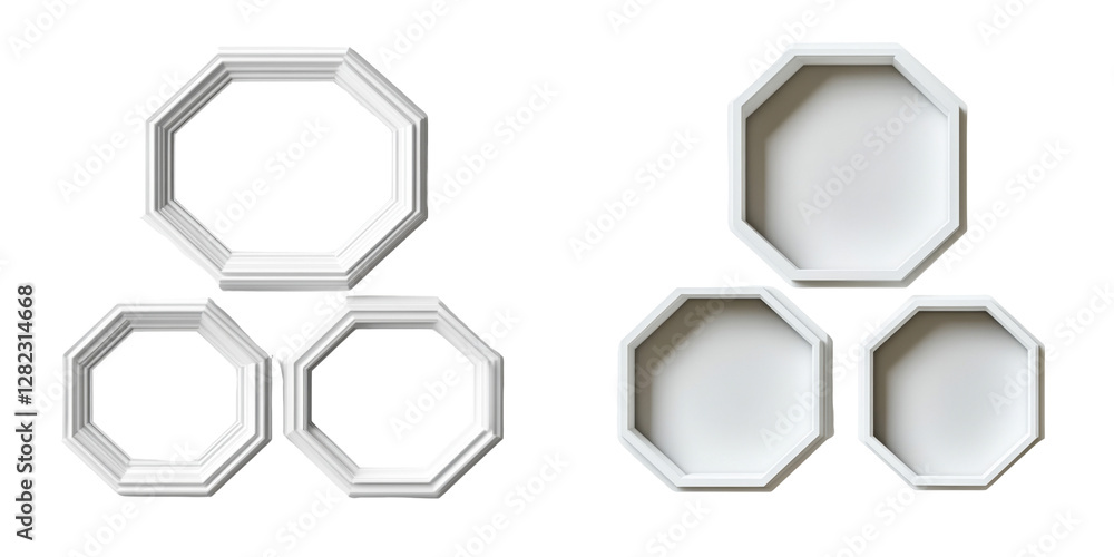 Elegant White Geometric Plates for Modern Table Setting Display Elegant White Geometric Plates for Modern Table Setting Display