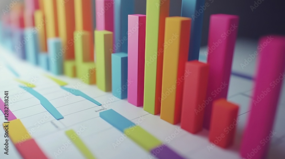 Obraz premium Financial planning timeline flat design front view business strategy theme animation vivid. 