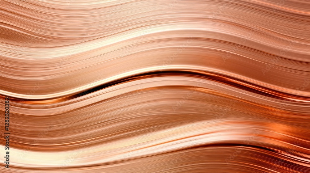 Copper texture with flowing waves and smooth gradients, ideal for backgrounds and design projects, showcasing elegance and warmth, copy space available, abstract art concept Copper texture with flowing waves and smooth gradients, ideal for backgrounds and design projects, showcasing elegance and warmth, copy space available, abstract art concept