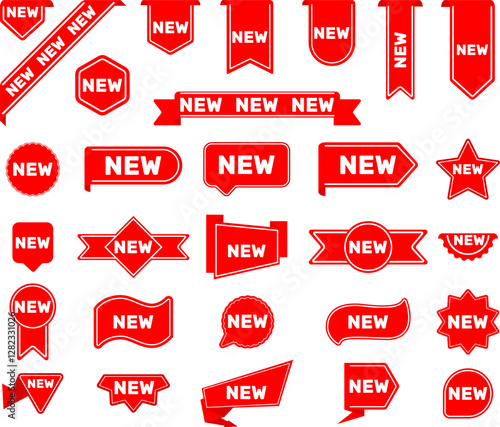 New arrival tags and stickers set