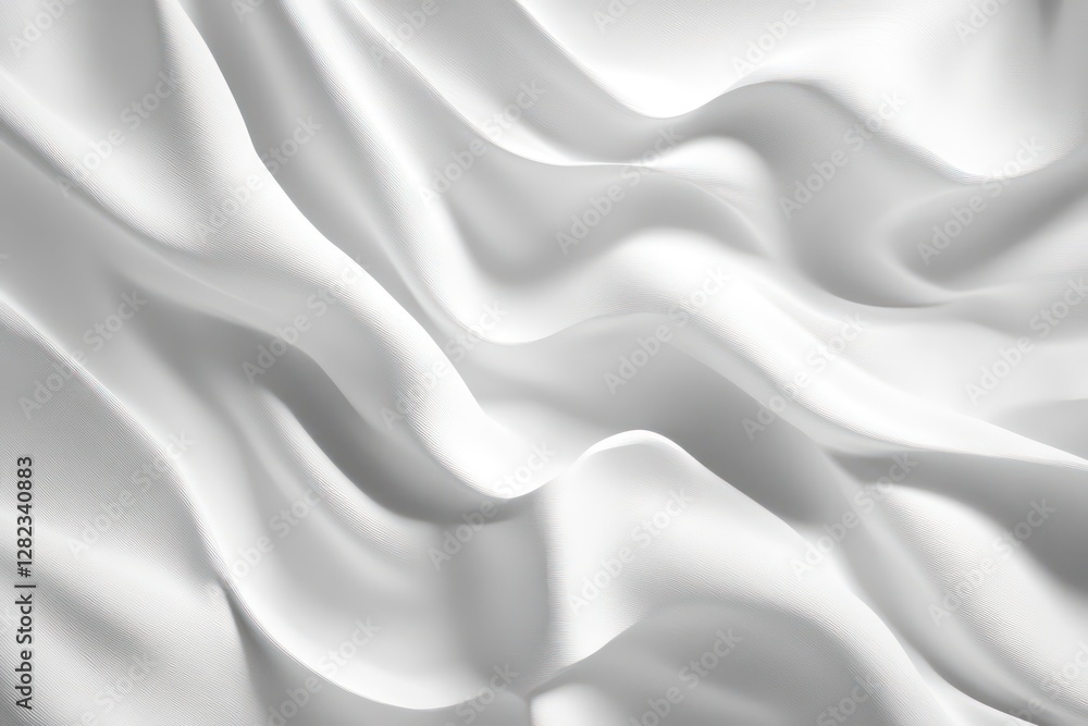White silk fabric waves, elegant texture background, design White silk fabric waves, elegant texture background, design