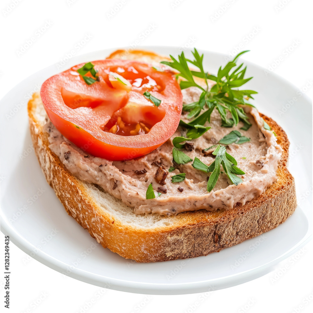 bruschetta with tomato and basil, transparent background bruschetta with tomato and basil, transparent background