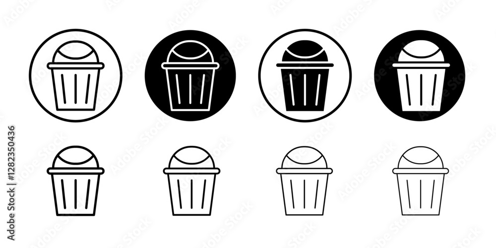 Bin icon Simple outline vector logo Bin icon Simple outline vector logo