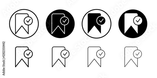 Bookmark icon Simple outline vector logo