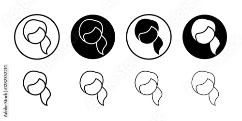Hair icon Simple outline vector logo