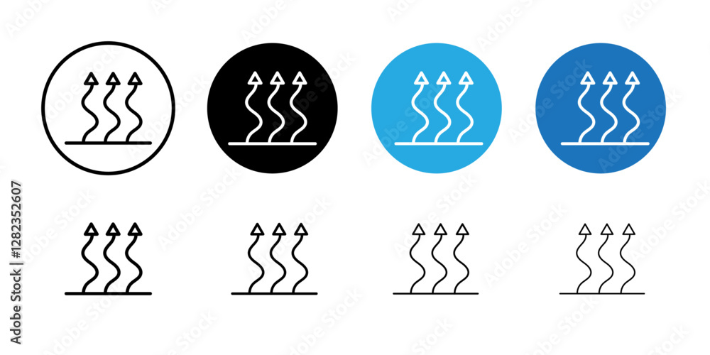Heat icon Simple outline vector logo Heat icon Simple outline vector logo