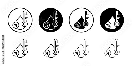 Humidity icon Simple outline vector logo