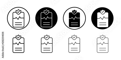 Medical insurance icon Simple outline vector logo