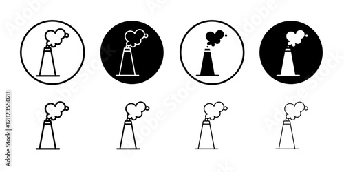 Pollution icon Simple outline vector logo