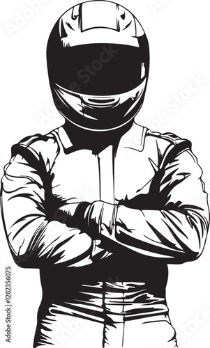 racer with a helmet