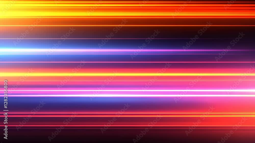 Colorful light streaks create a vibrant abstract design in a dark background Colorful light streaks create a vibrant abstract design in a dark background