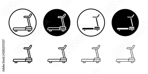 Treadmill icon Simple outline vector logo