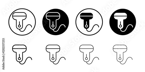 Ultrasound icon Simple outline vector logo