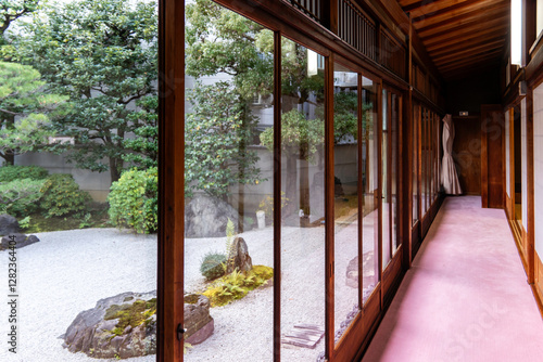 Photography a zen garden in Kyoto, Japan
