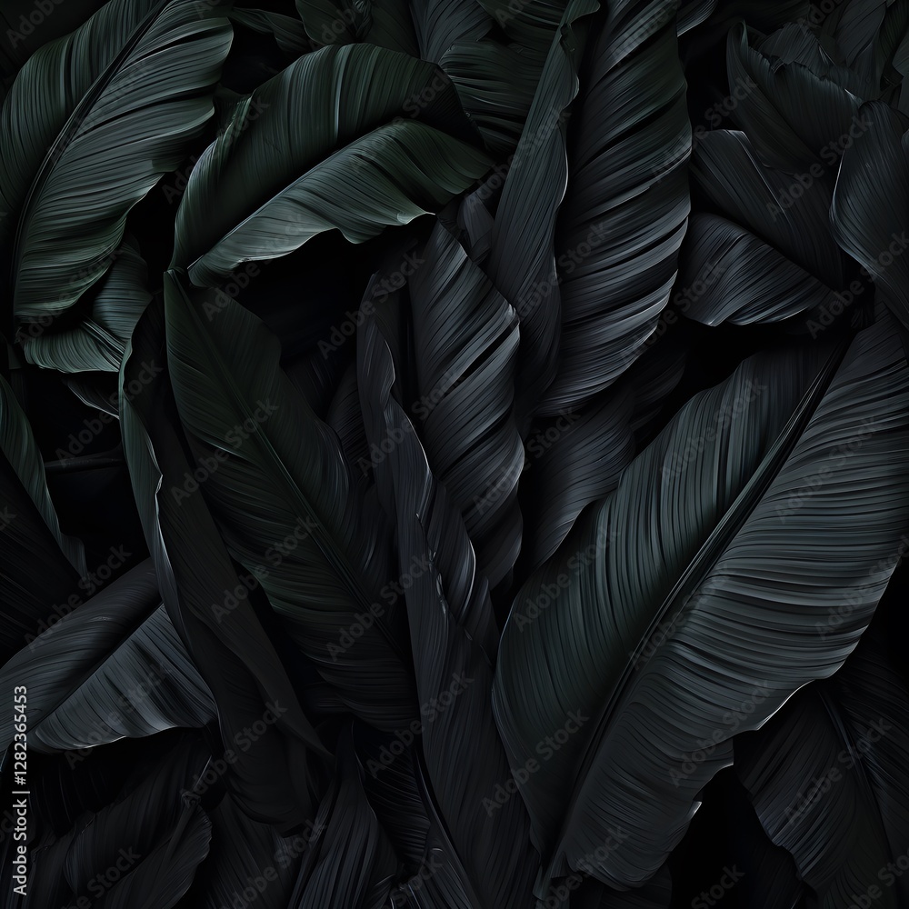 A close up of black leaves A close up of black leaves