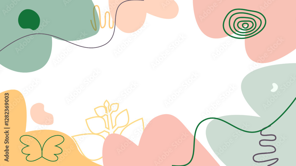 Hand Drawn Abstract Pastel Template Background Illustration Hand Drawn Abstract Pastel Template Background Illustration