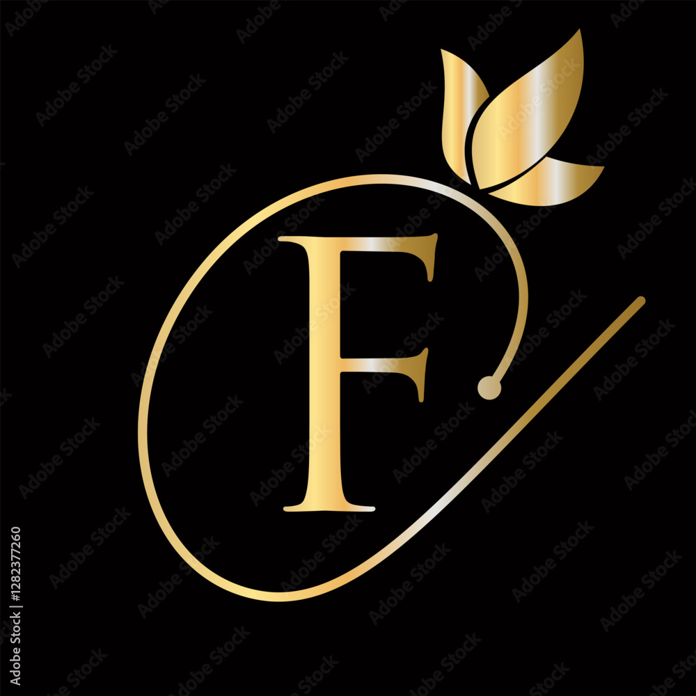 Beauty And Fashion Logo On Letter F For Luxury, Boutique and Cosmetic Symbol Vector Template Beauty And Fashion Logo On Letter F For Luxury, Boutique and Cosmetic Symbol Vector Template