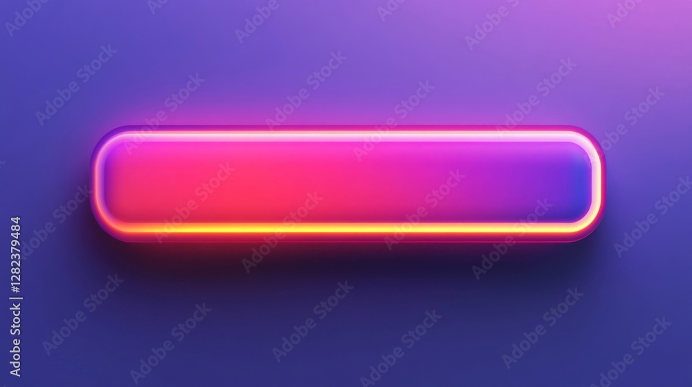 Glowing Rounded Rectangle with Pink to Purple Gradient on Dark Purple Surface Glowing Rounded Rectangle with Pink to Purple Gradient on Dark Purple Surface
