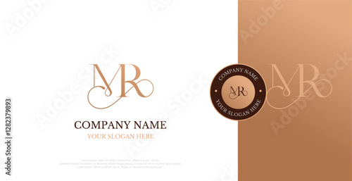 Initial MR Logo Design Vector 