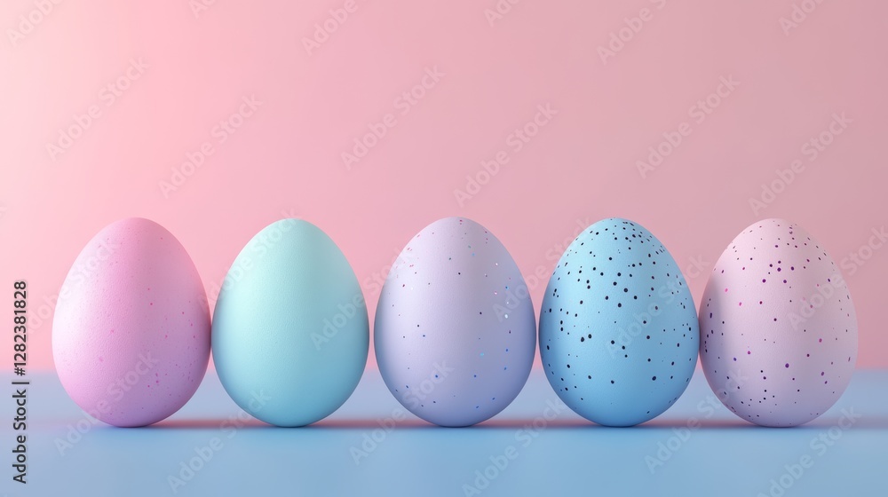 Colorful pastel eggs arranged in a row against a soft pink background, perfect for Easter celebrations and springtime festivities, decorative egg concept Colorful pastel eggs arranged in a row against a soft pink background, perfect for Easter celebrations and springtime festivities, decorative egg concept